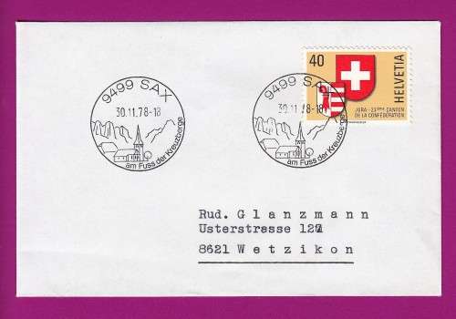 Switzerland on Cover - 1978 - Admission of Jura as 23rd Canton