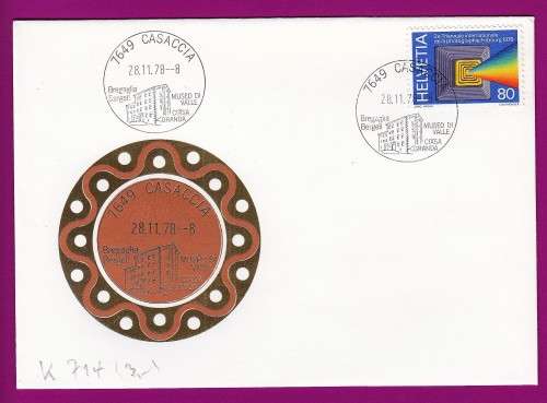 Switzerland on Cover - 1978 - Stylized Lens and Bellows