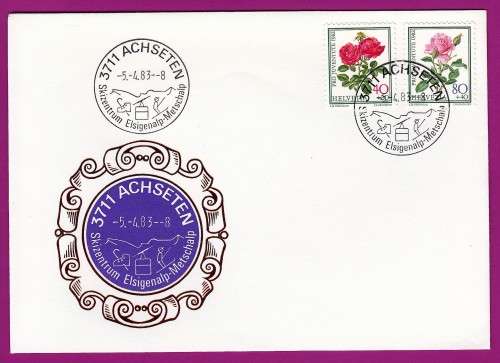 Switzerland on Cover - 1982 - Roses