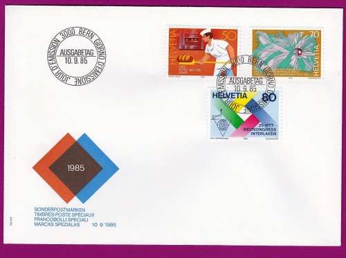 Switzerland on Cover - 1985 - Bakers, Radio, Telephone
