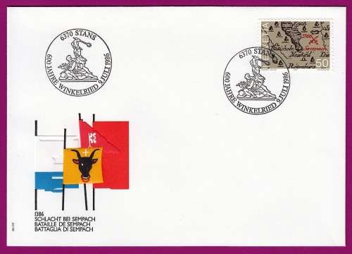 Switzerland on Cover - 1986 - Battle of Sempach, 600th Anniversary