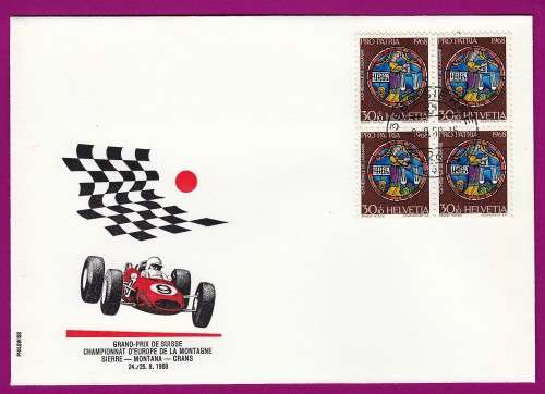 Switzerland on Cover - 1968 - Pro Patria Swiss Gran Prix