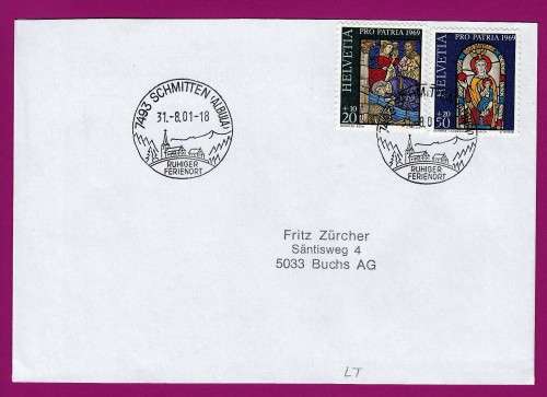Switzerland on Cover - 1969 - Pro Patria