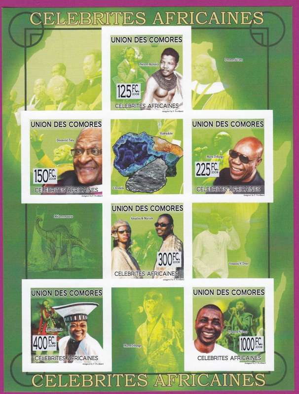 Comores - 2009 - Nelson Mandela Desmond Tutu Brenda Fassie