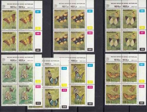 Namibia (Previously South West Africa SWA) - 1993 - Butterflies