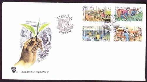 Venda Homeland of South Africa- 1980 - Tea Cultivation and Processing - FDC - Complete Set on FDC