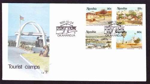 Namibia (Previously SWA) - 1991 - Tourist Camps Tourism - Complete Set on FDC