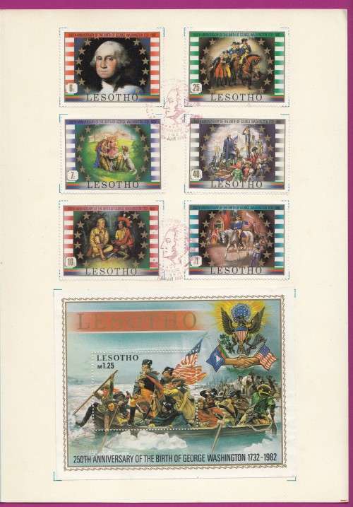 Lesotho - 1982 - George Washington Souvenir Folder