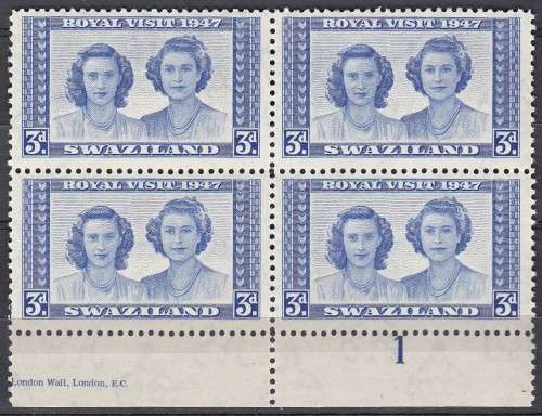 Swaziland - 1947 - Visit of the British Royal Family