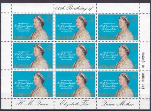 Tristan Da Cunha - 1980 - Queen Mother Elizabeth Birthday 80th
