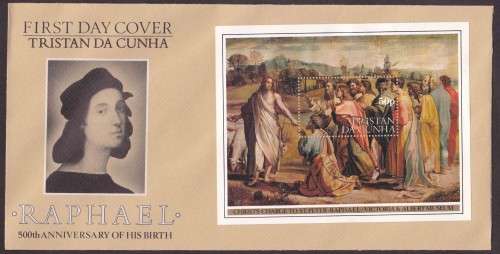 Tristan Da Cunha - 1983 - FDC set - Raphael, 500th anniversary