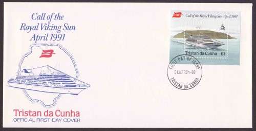 Tristan Da Cunha - 1991 - FDC - Royal Viking Sun