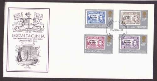 Tristan da Cunha - 1984 - FDC - St. Helena Colony Sesquicentenary