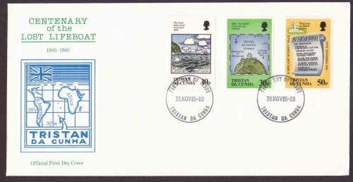 Tristan Da Cunha - 1985 - FDC - Loss of the Lifeboat centenary