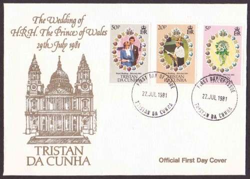Tristan Da Cunha - 1981 - FDC - Royal Wedding Issue Princess Diana