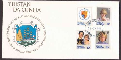 Tristan Da Cunha - 1982 - FDC - Princess Diana 21st Birthday
