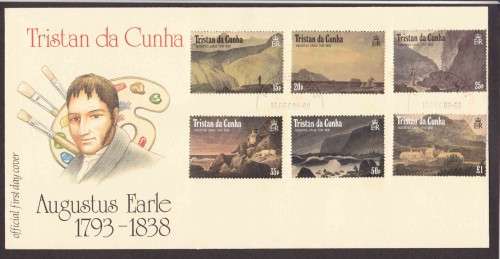 Tristan Da Cunha - 1988 - FDC set - Paintings of the Island, 1824, by Augustus Earle