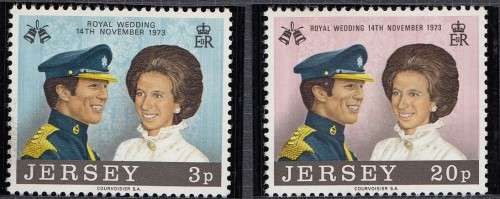Great Britain QE II - 1973 - Jersey - Wedding of Princess Anne and Capt. Mark Phillips