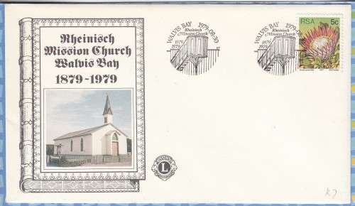 South Africa RSA - 1979 - Com Cover - Rheinisch Mission Church Walvis Bay