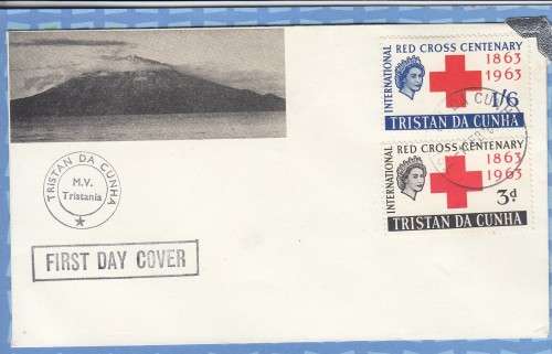 Tristan da Cunha - 1963 - Red Cross FDC