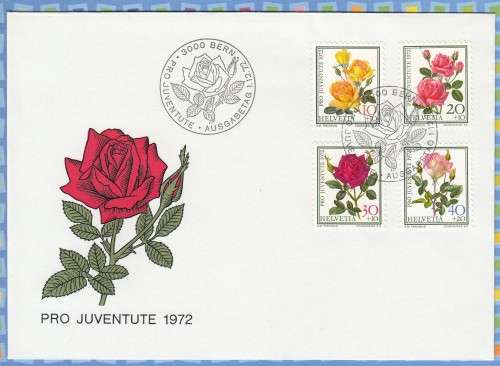 Switzerland  1972  FDC Famous Roses