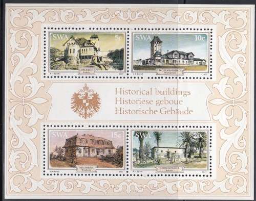 South West Africa SWA (now Namibia) - 1977 - Historic Houses of SWA Miniature Sheet