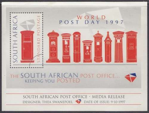 South Africa RSA - 1997 - MEDIA RELEASE - World Post Day