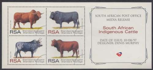 South Africa RSA - 1997 - MEDIA RELEASE - Indigenous Cattle