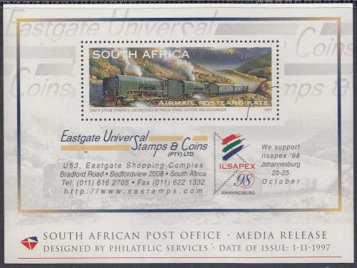 South Africa RSA - 1997 - MEDIA RELEASE - Scarce - Blue Train Eastgate