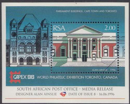 South Africa RSA - 1996 - MEDIA RELEASE - CAPEX '96 Toronto Canada