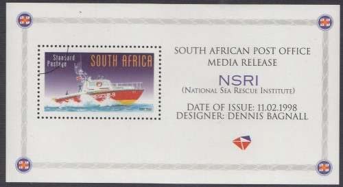 South Africa RSA - 1998 - MEDIA RELEASE - Scarce - NSRI National Sea Rescue Institute