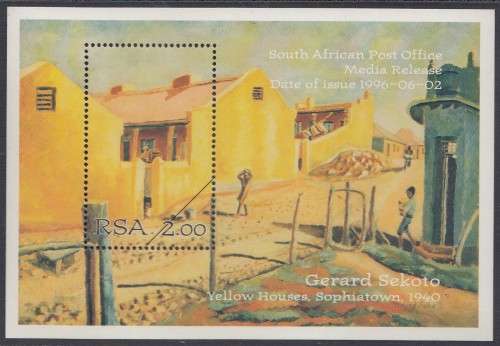 South Africa RSA - 1996 - MEDIA RELEASE - Gerard Sekoto