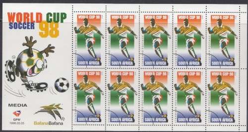 South Africa RSA - 1998 - MEDIA RELEASE - Scarce - World Cup Soccer Championships, France