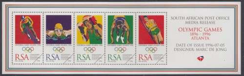 South Africa RSA - 1998 - MEDIA RELEASE - Summer Olympic Games, Atlanta