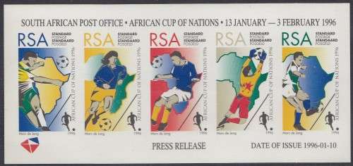 South Africa RSA - 1996 - MEDIA RELEASE - African Cup of Nations