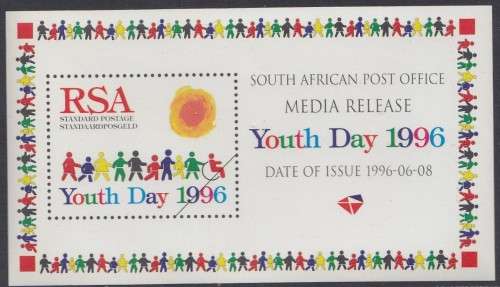 South Africa RSA - 1996  - MEDIA RELEASE - Youth Day