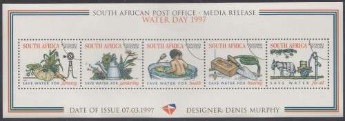South Africa RSA - 1997 - MEDIA RELEASE - Scarce - Save Water