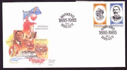 Bophuthatswana -  1985 - Mafeking Mafikeng Centenary - Complete set on FDC