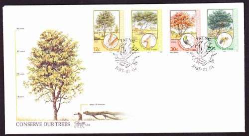 Bophuthatswana - 1985 - Trees / Tree Conservation - Complete Set on FDC