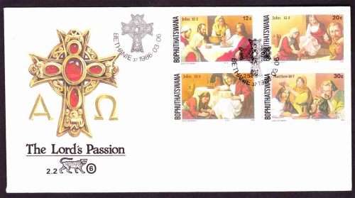 Bophuthatswana - 1986 - Easter The Lords Passion - Complete Set on FDC