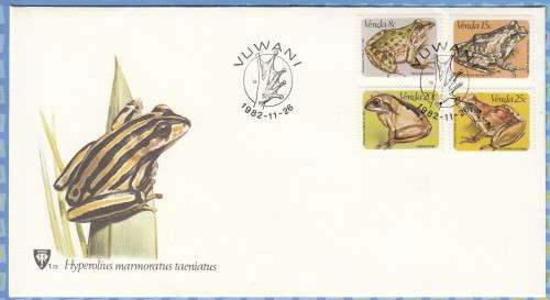 Venda - 1982 - Frogs complete set on FDC