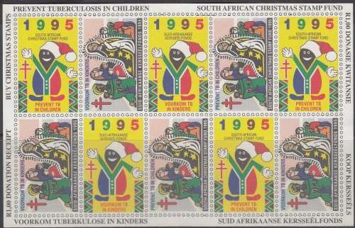 Christmas Stamps - 1995 - Prevent TB in children - Cinderellas Seals Labels - Complete Sheet