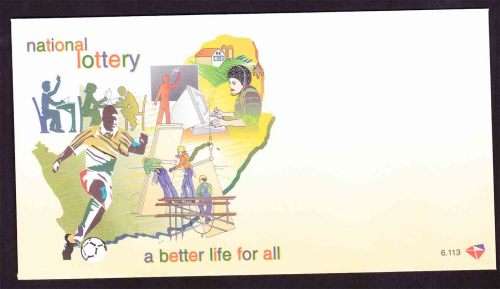 South Africa RSA - 2000 - FDC 6.113 - National Lottery - Unserviced Cover