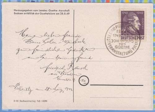Germany East DDR - 1949 - Goethe