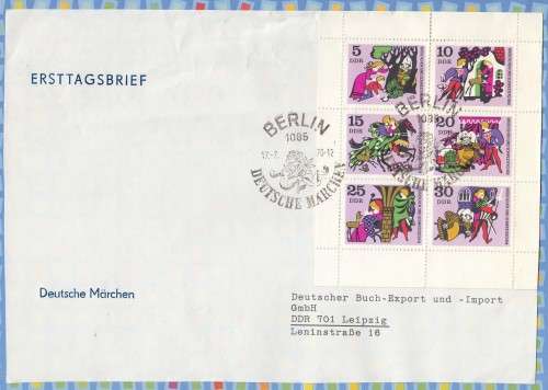 Germany East DDR FDC - 1970 - Fairy Tales