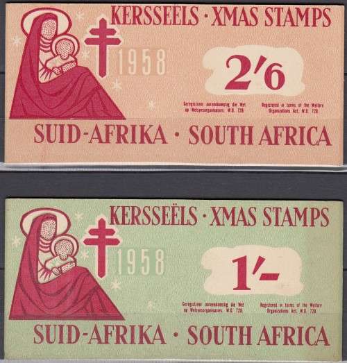 South Africa Union - Christmas Booklet - 1958 - Cinderellas Seals Labels TB Tuberculosis