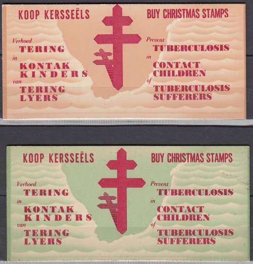 South Africa Union - Christmas Booklet - 1958 - Cinderellas Seals Labels TB Tuberculosis