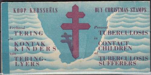 South Africa RSA - Christmas Booklet - 1963 - Cinderellas Seals Labels TB Tuberculosis