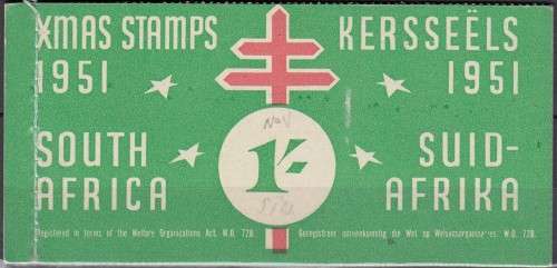 South Africa Union - Christmas Booklet - 1951 - Cinderellas Seals Labels TB Tuberculosis