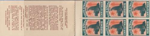 South Africa Union - Christmas Booklet - 1942 - Cinderellas Seals Labels TB Tuberculosis